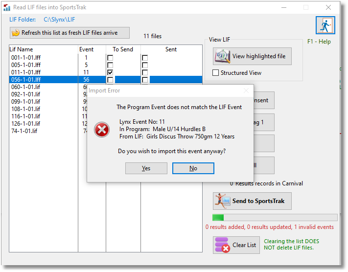 Import problem detected