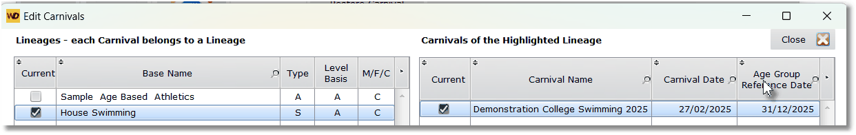 Current Lineage and Carnival