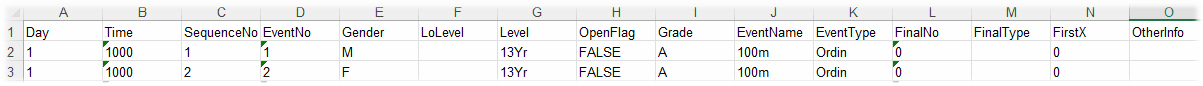 ST3000 formatted file. Note the Sequence No Column ST3000 formatted file. Note the Sequence No Column