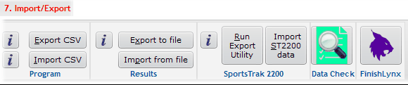 The Import/Export Menu