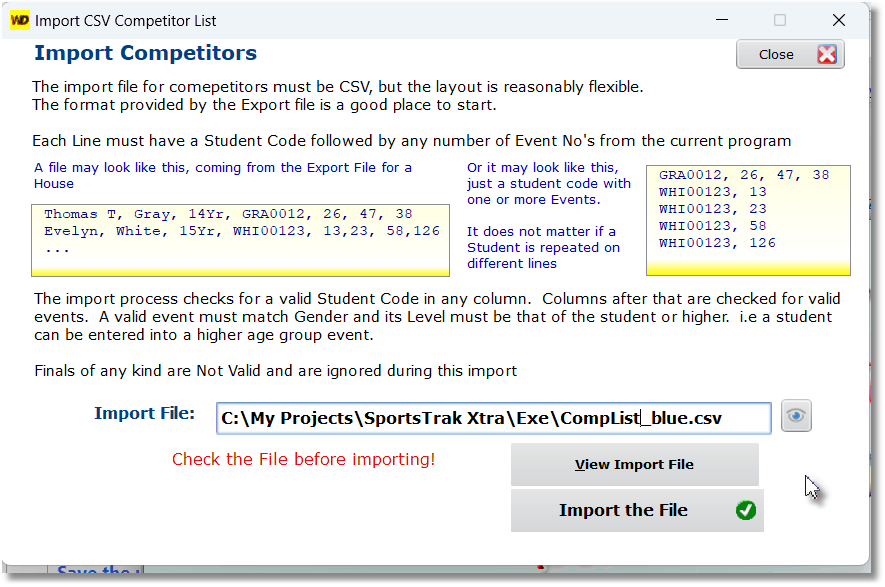 ImportCompCSV ImportCompCSV