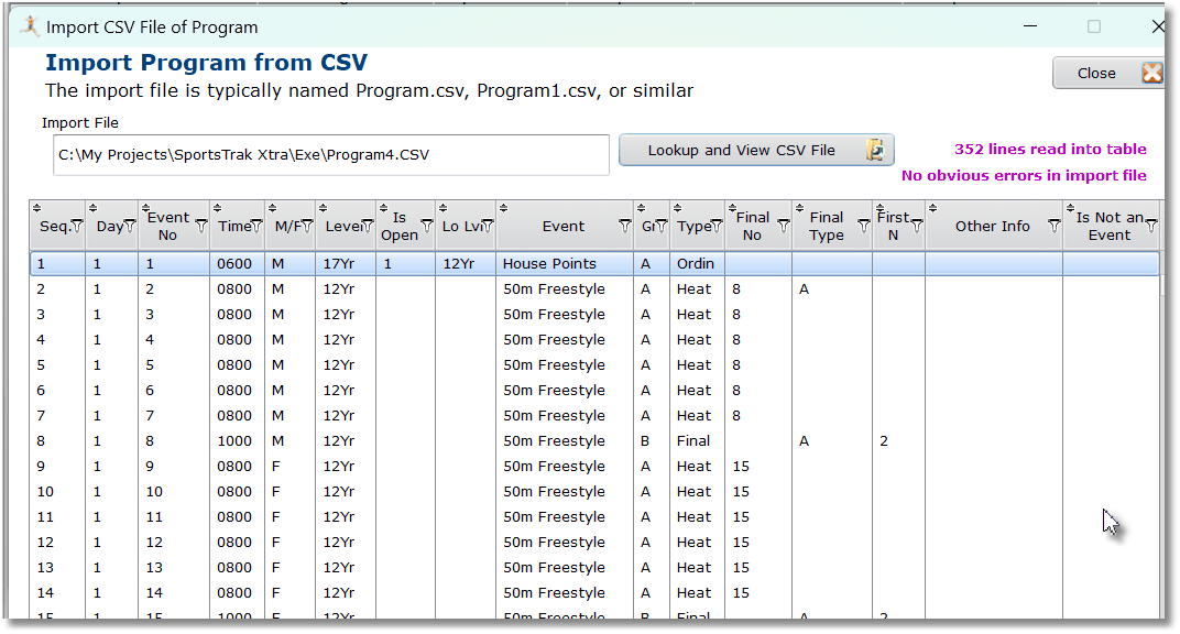ImportProgramCSV2 ImportProgramCSV2