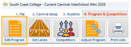 View/Edit the Program View/Edit the Program