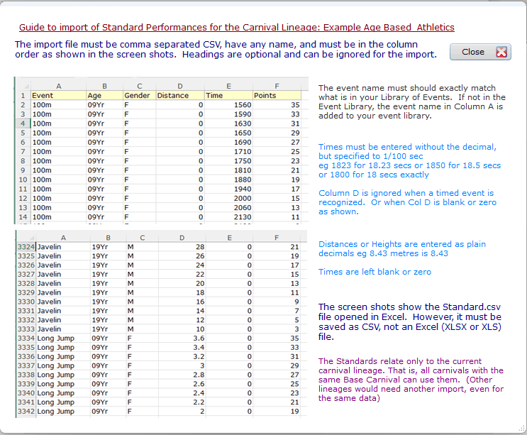 Guide to the import file Guide to the import file
