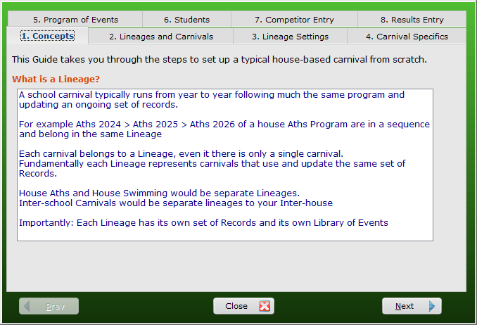 Setup Wizard for typical Carnival Setup Wizard for typical Carnival