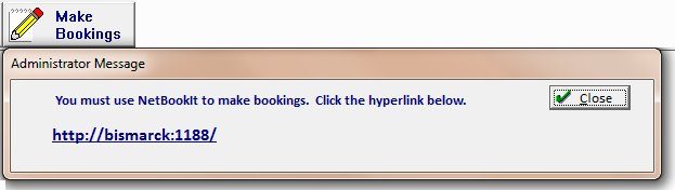 BookIt3 hyperlink through to NetBookIt