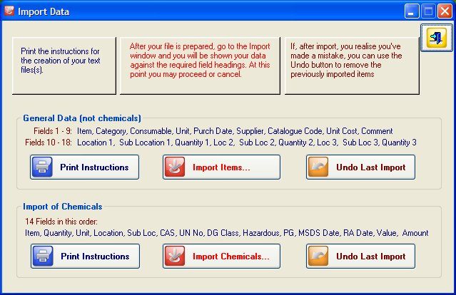 SciList data import