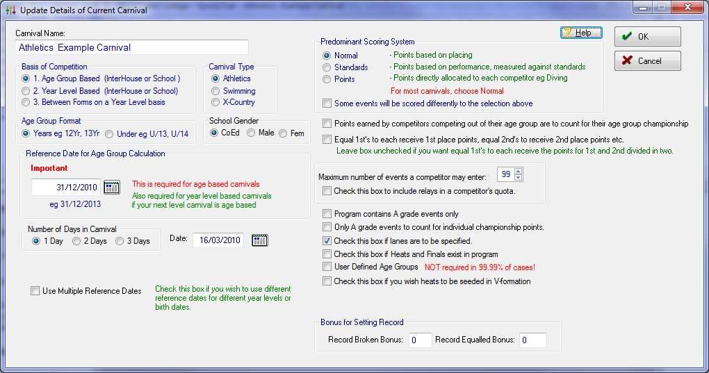 SportsTrak 2200 settings