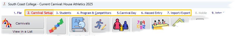 SportsTrak 3000 menu
